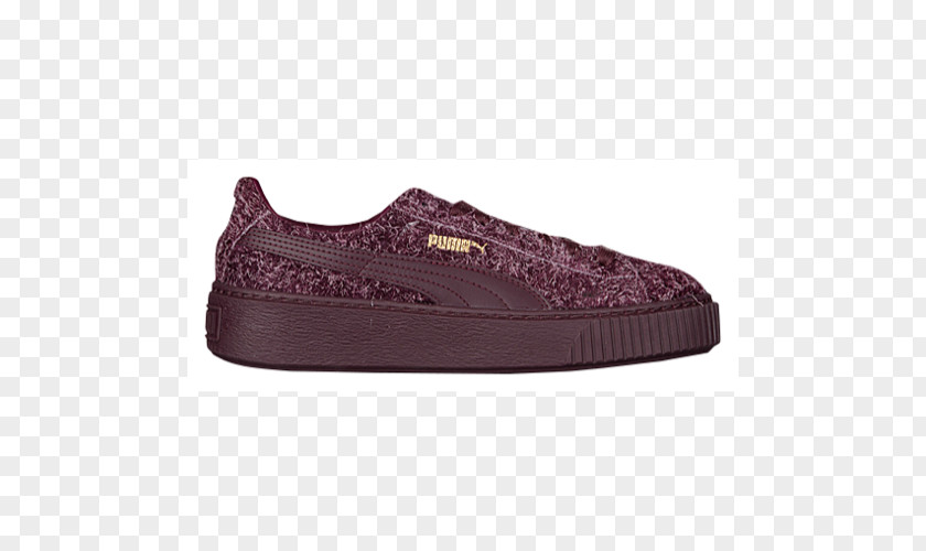 Maroon Puma Shoes For Women Sports Suede Brothel Creeper PNG