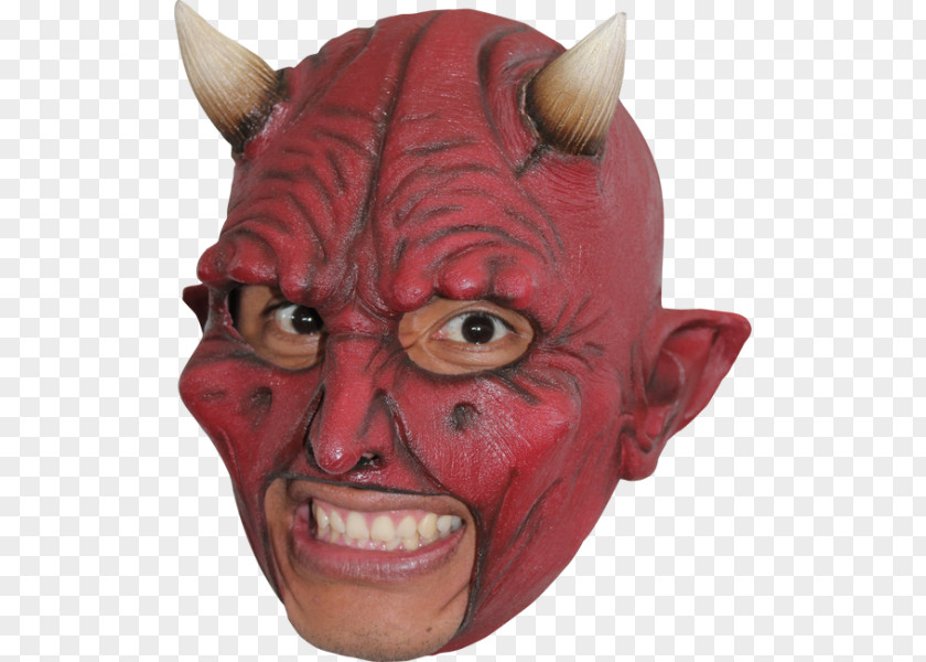 Satanic Latex Mask Costume Party Devil Halloween PNG