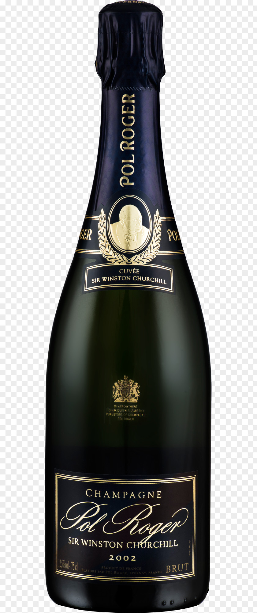 Winston-churchill Champagne Wine Pol Roger Liqueur Glass Bottle PNG