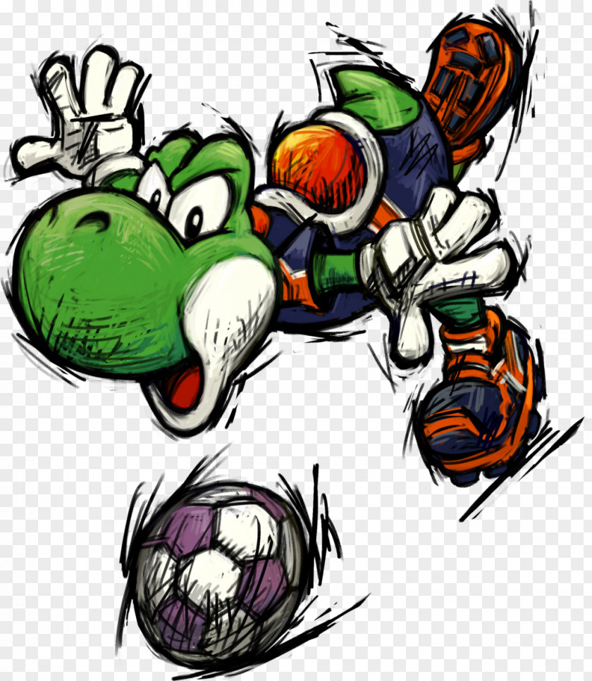 Yoshi Mario Bros. Strikers Charged Super Wii PNG