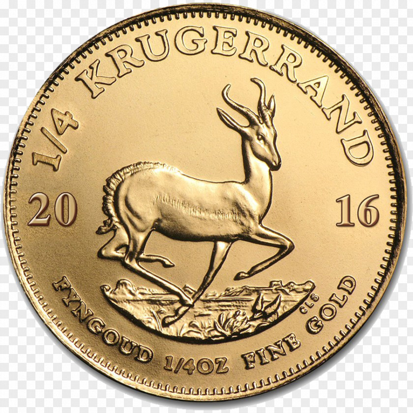 Gold Krugerrand Coin Bullion PNG