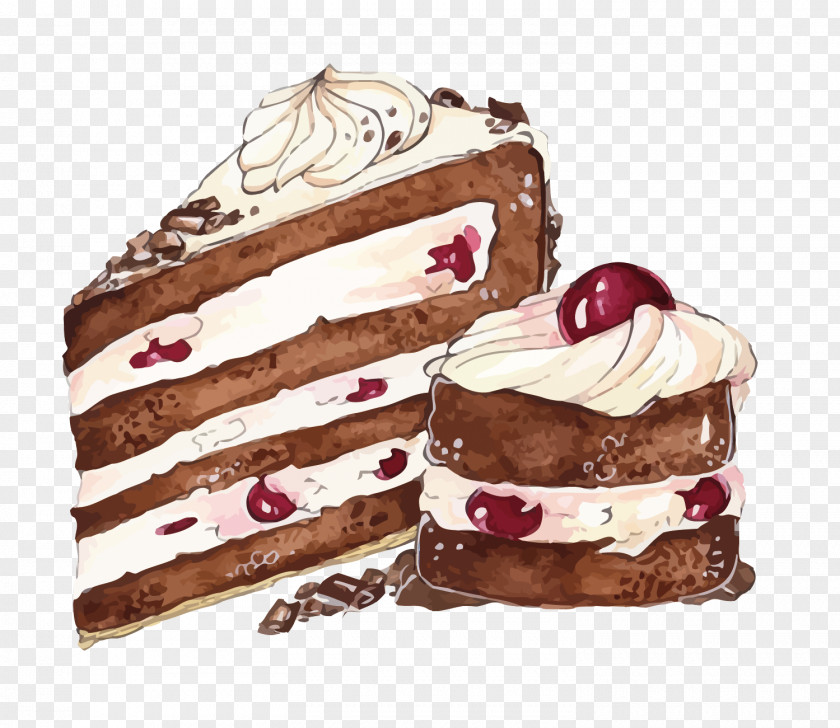 Vector Chocolate Cake Torte Cream PNG