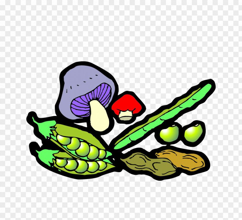 Cartoon Vegetables Vegetable Broad Bean Plant PNG