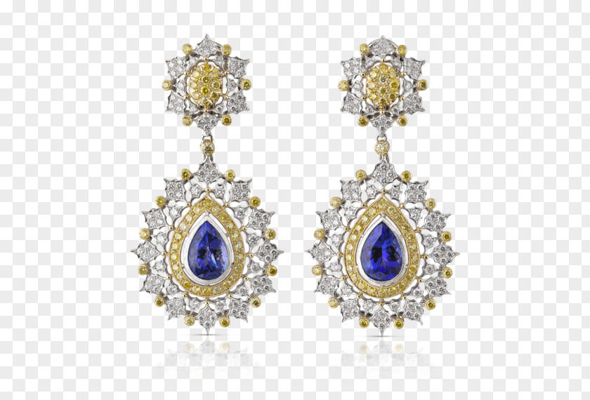 Ear Ring Earring Body Jewellery Sapphire Diamond PNG