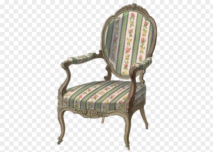 French Royal Green Striped Seat France Chair Table Furniture PNG