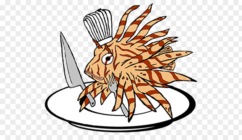 Fish Cooked Sebastian Red Lionfish Indo-Pacific Clip Art PNG