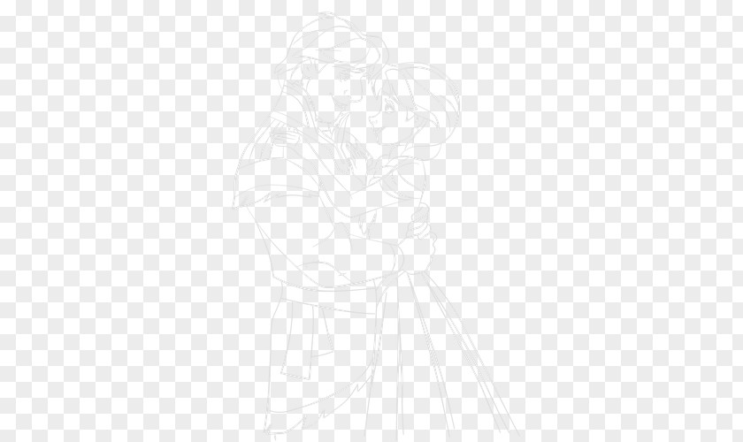 Kristof Sleeve Line Art Drawing White Sketch PNG