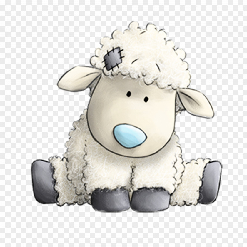 Little Sheep Border Leicester Paper Blue Sticker Friendship PNG