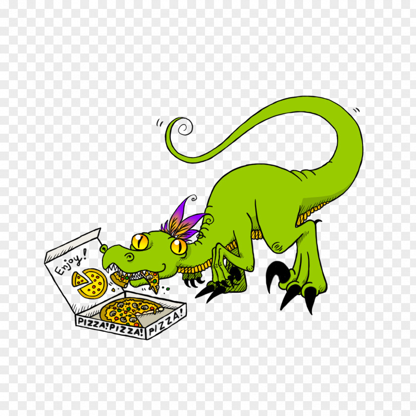 Pizza Love Tyrannosaurus Fauna Character Clip Art PNG