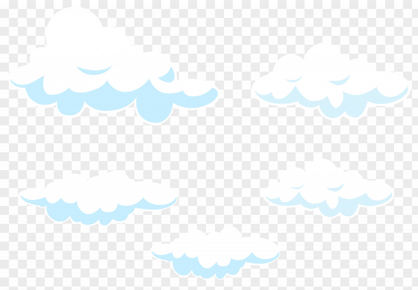 Cartoon Clouds Set Transparent Clip Art Image Sky Line Point Pattern PNG
