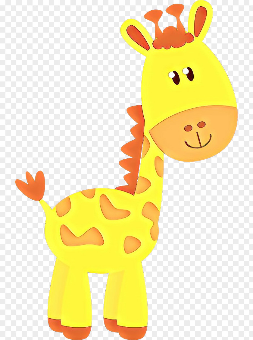 Giraffe Giraffidae Cartoon Yellow Toy PNG