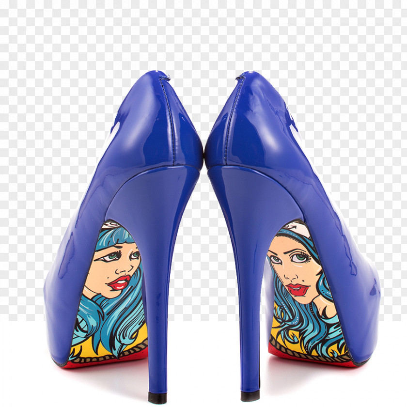 High-heeled Shoe Footwear Fashion Cobalt Blue PNG