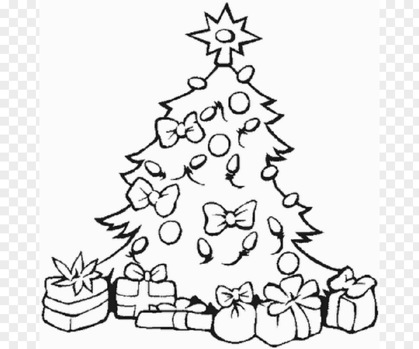 Printable Pictures Of Trees Coloring Book Christmas Tree Ornament PNG