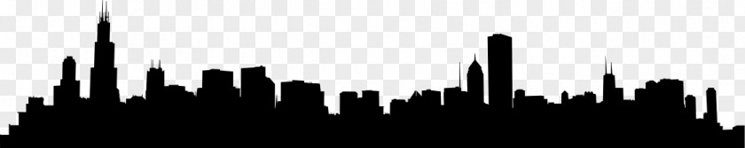 Silhouette Chicago Skyline PNG