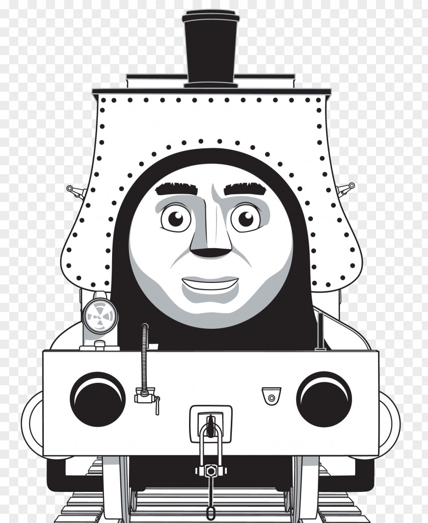 Train FRONT Thomas & Friends PBS Kids Image Coloring Book PNG