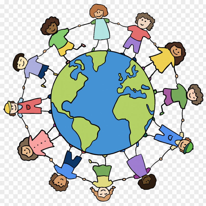 Around World Earth Race Child Clip Art PNG