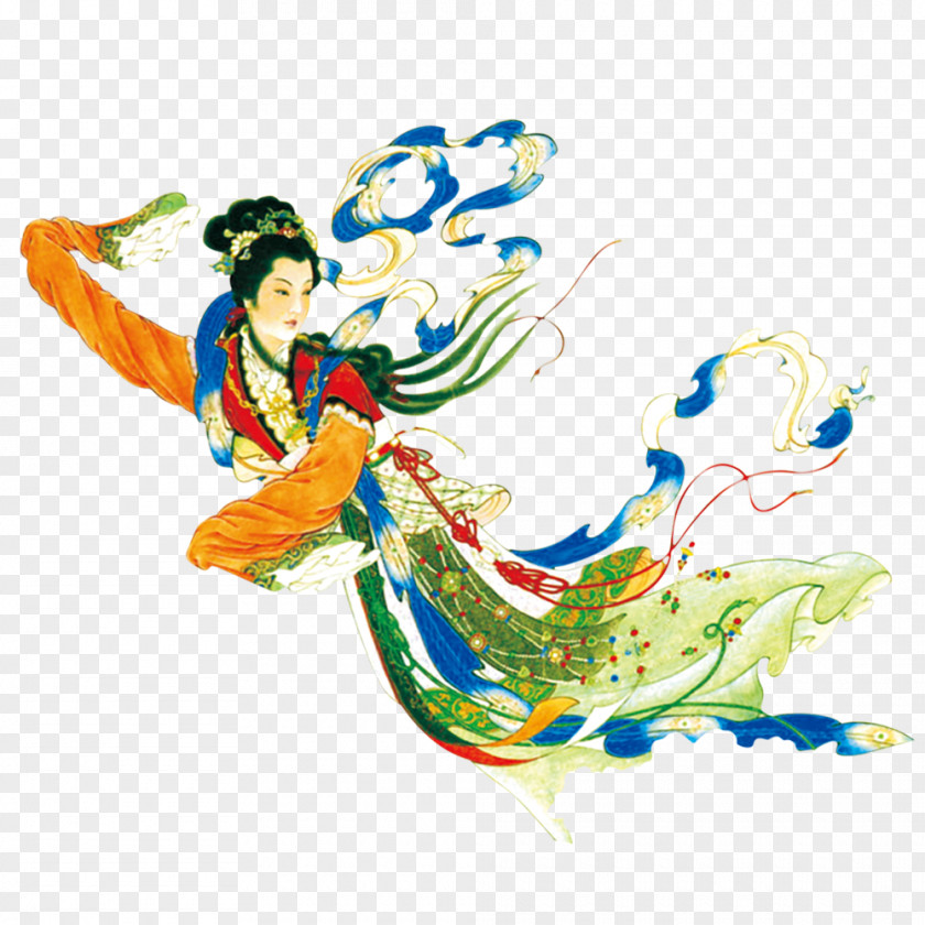 Fairy Chang E Chasing The Moon God Mid-Autumn Festival Clip Art PNG