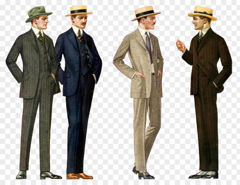 Gentleman Concord Edwardian Era Fashion Suit Male PNG