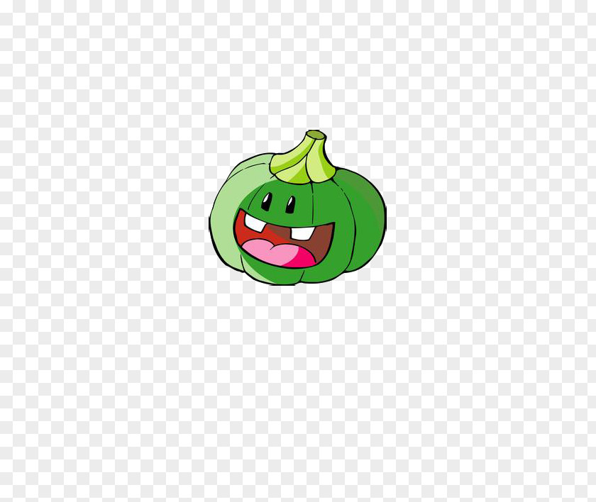 Green Pumpkin Cartoon PNG