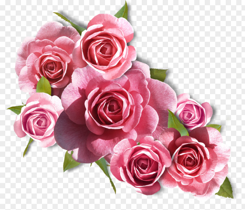 Watercolor Rose Flower Bouquet Pink PNG