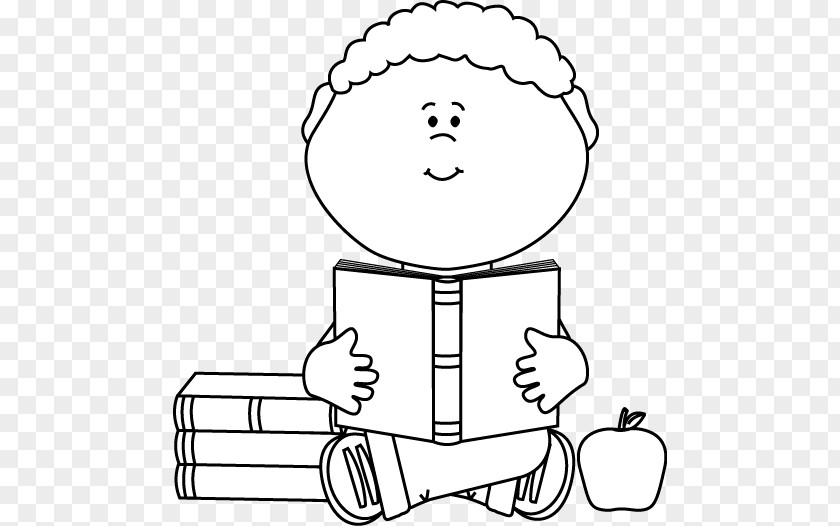 Boys Books Cliparts Black And White Child Drawing Clip Art PNG