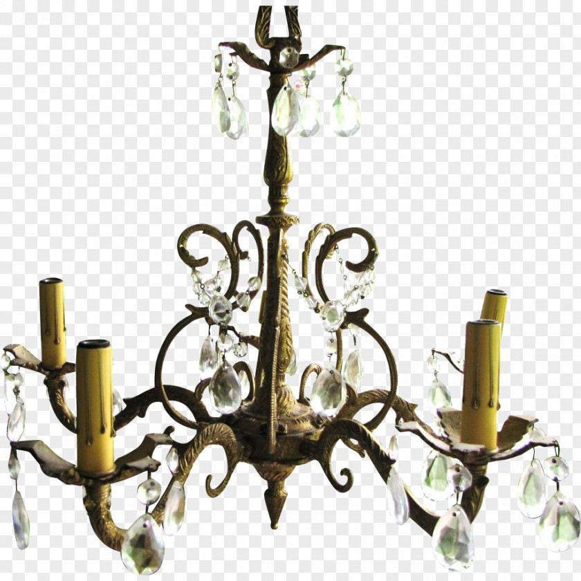 Brass Chandelier First French Empire 01504 Trumpet PNG