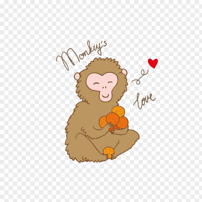 Cartoon Monkey Illustration PNG