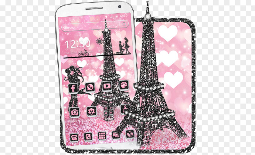 Eiffel Tower Stencil Pink M Font Mobile Phone Accessories Phones IPhone PNG