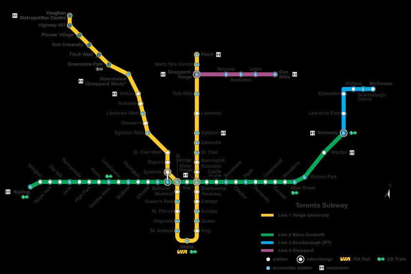 Map Toronto Subway Rapid Transit Eaton Centre PNG