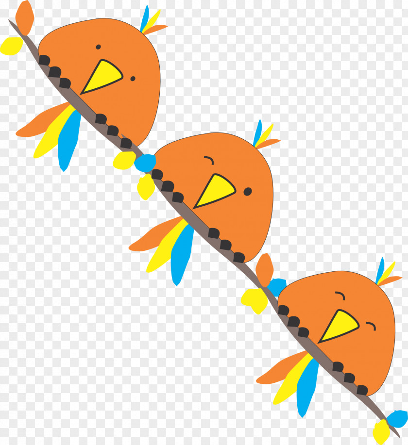 Orange Bird Clip Art PNG