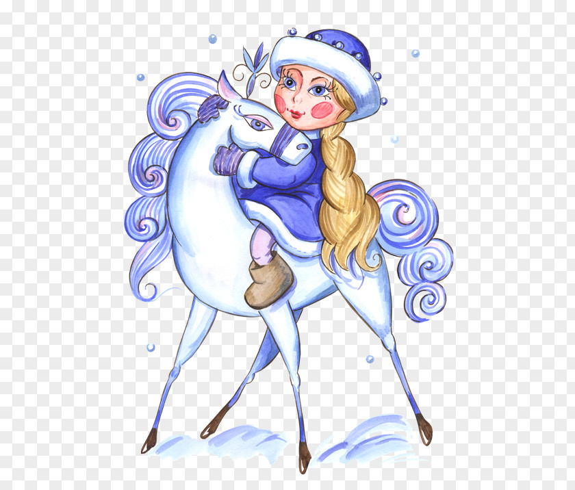 Horse Snegurochka Ded Moroz Equestrian Clip Art PNG