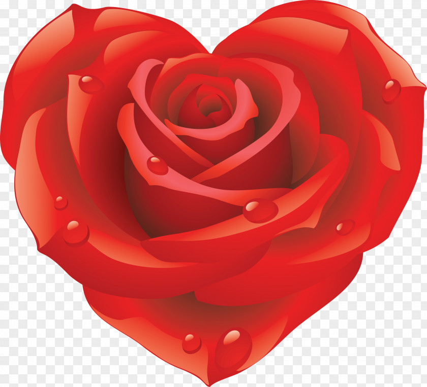 Red Rose Decorative Sticker Love Heart PNG