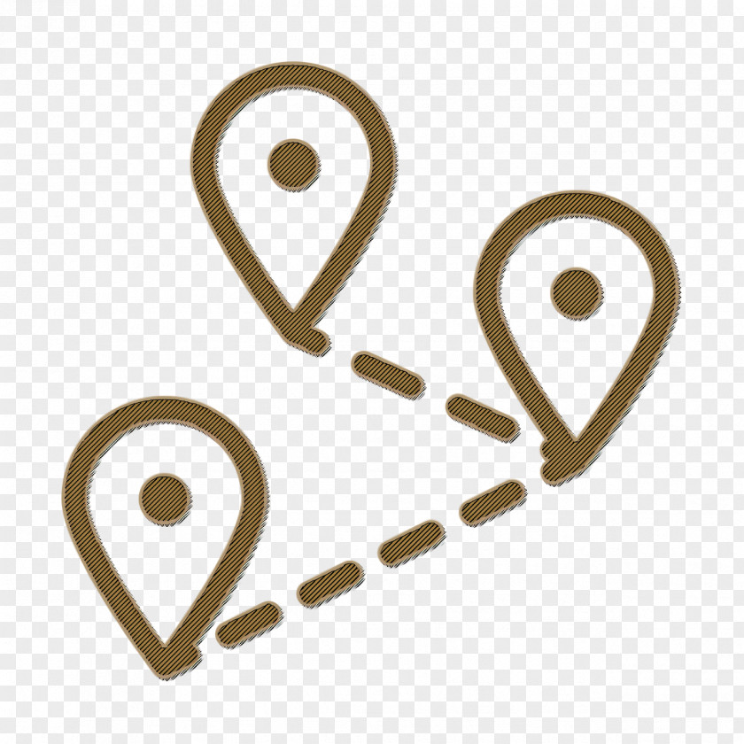 Distance Icon Road Maps Locations PNG