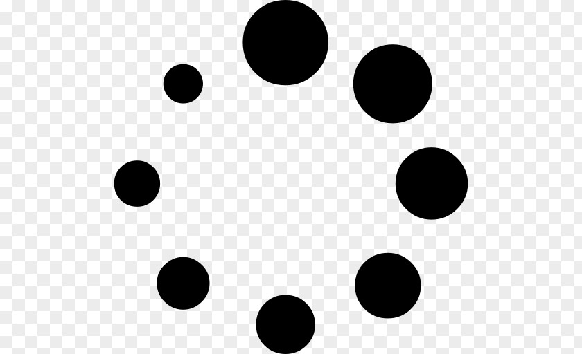 Blackandwhite Polka Dot Circle Background PNG