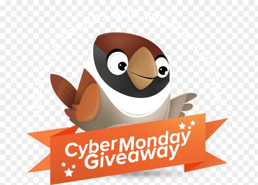 Cyber Monady Logo Bird Illustration Beak SurveySparrow PNG