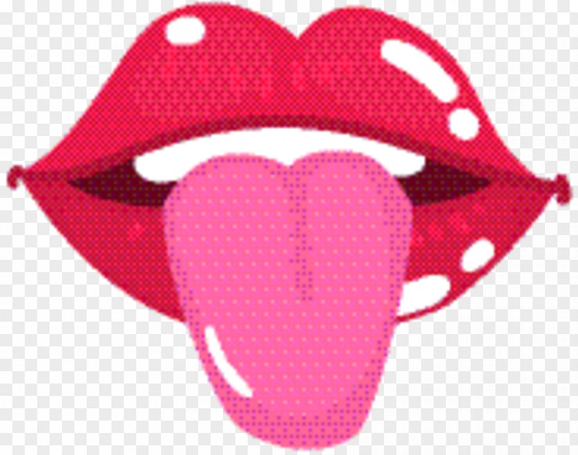 Tongue Smile Heart Background PNG
