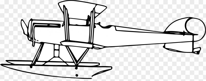 Airplane Seaplane Line Art Clip PNG
