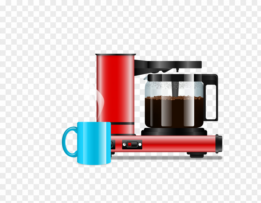 Vector Color Coffee Machine Coffeemaker Adobe Illustrator PNG