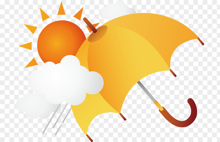 Vector Weather Elements Umbrella Cloud PNG