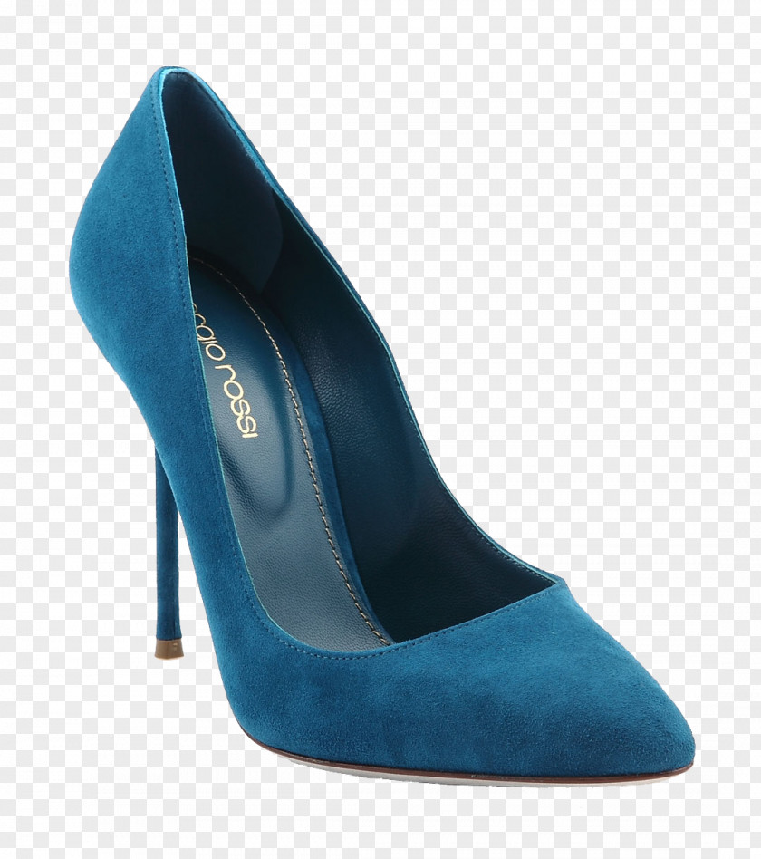 Real Shot Blue High Heels Shoe High-heeled Footwear Absatz PNG