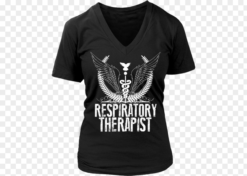 Respiratory Therapy T-shirt Hoodie Neckline Top PNG