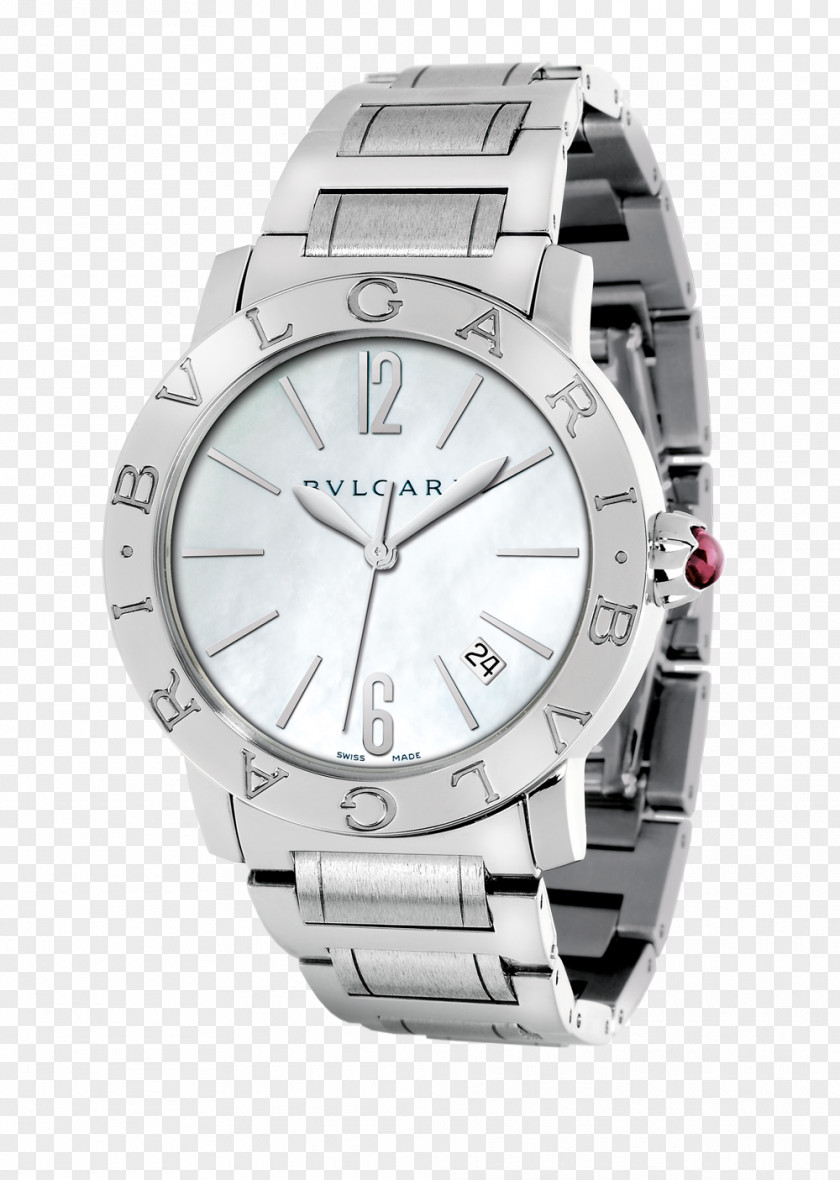 Silver Bulgari Watches Mechanical Female Form Watch Jewellery Luxury Goods Jomashop PNG