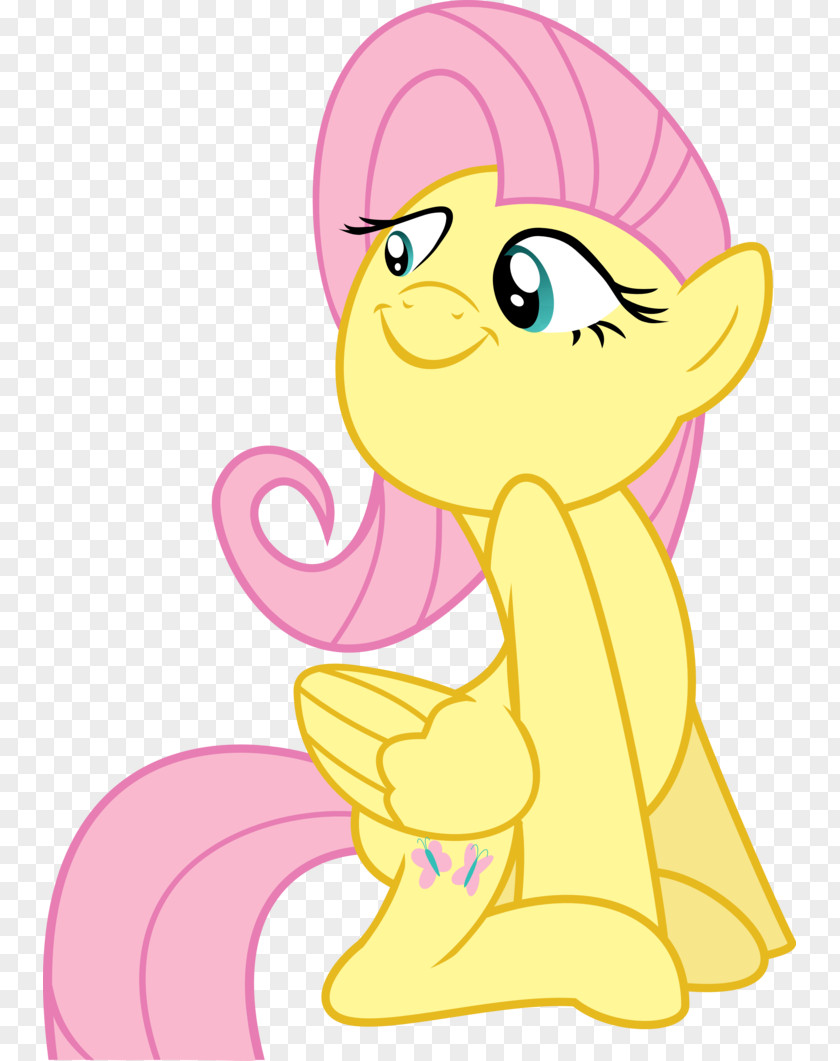 Sitting Vector Fluttershy Art Pony Drawing Vexel PNG