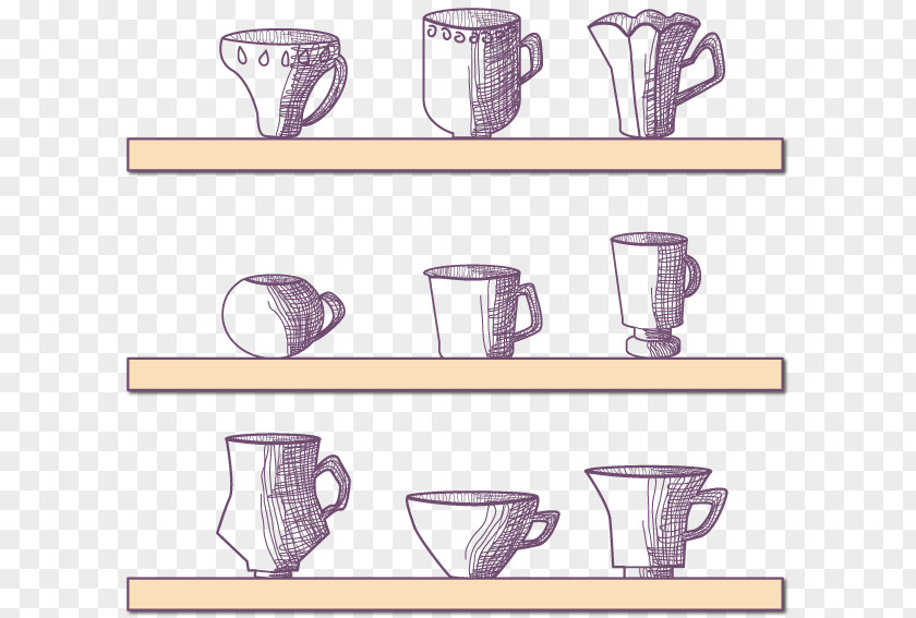 Sketch Vector Wineglass Cup Euclidean PNG