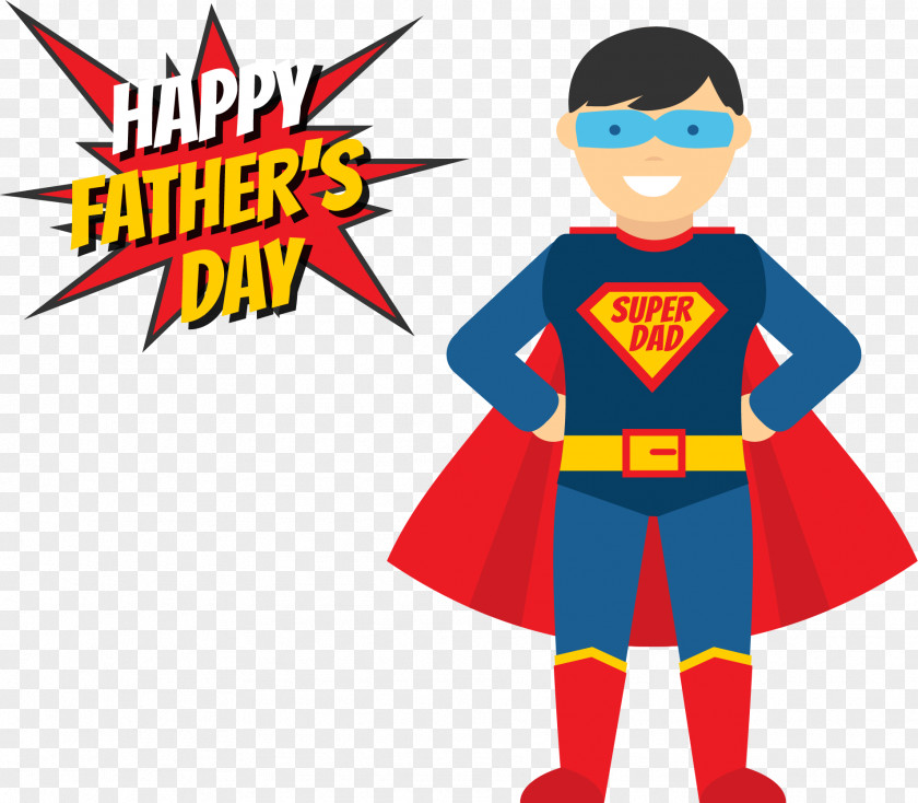 My Superman Daddy Fathers Day Superhero Illustration PNG