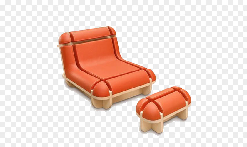 Orange Stitching Chair France Table Designer Furniture PNG