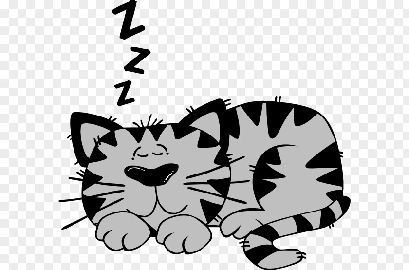 Sleepy Head Cliparts Cat Kitten Sleep Clip Art PNG