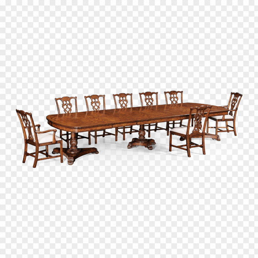 Walnut Dining Table Room Chair Furniture PNG