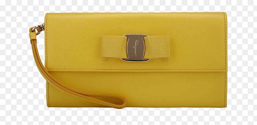 Ms. Ferragamo Fashion Long Wallet Handbag Yellow Messenger Bags PNG