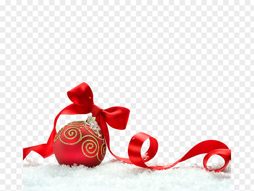 Red Ball Christmas Decoration Ornament Clip Art PNG